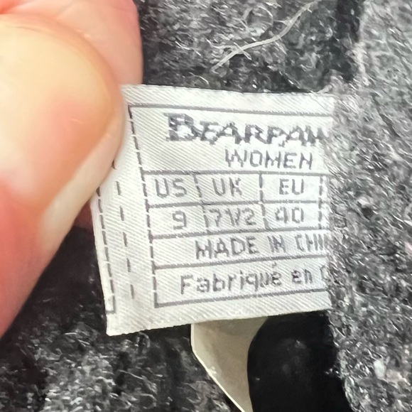 Bearpaw Abby Suede Ankle Bootie with Sheepskin Collar Black Size 9 - Picture 8 of 9